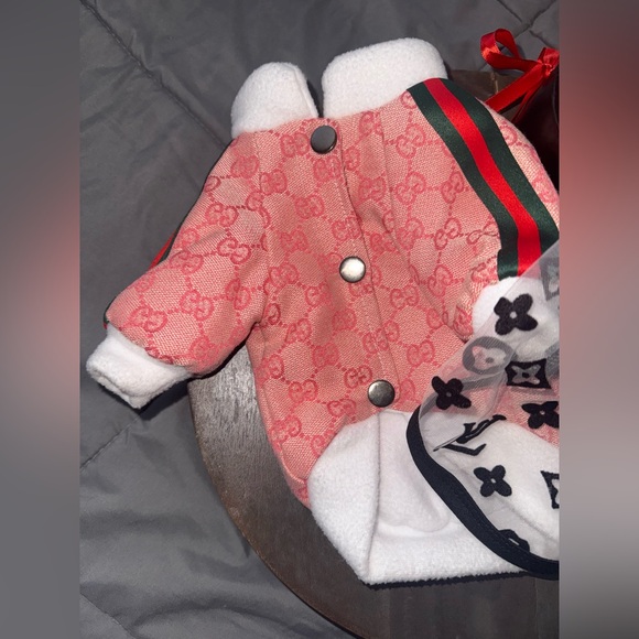 💥SALE💥Luxury-Inspired Dog Outfit Set | Size XS / Small | Cozy Jacket + Mesh Top - Picture 2 of 16